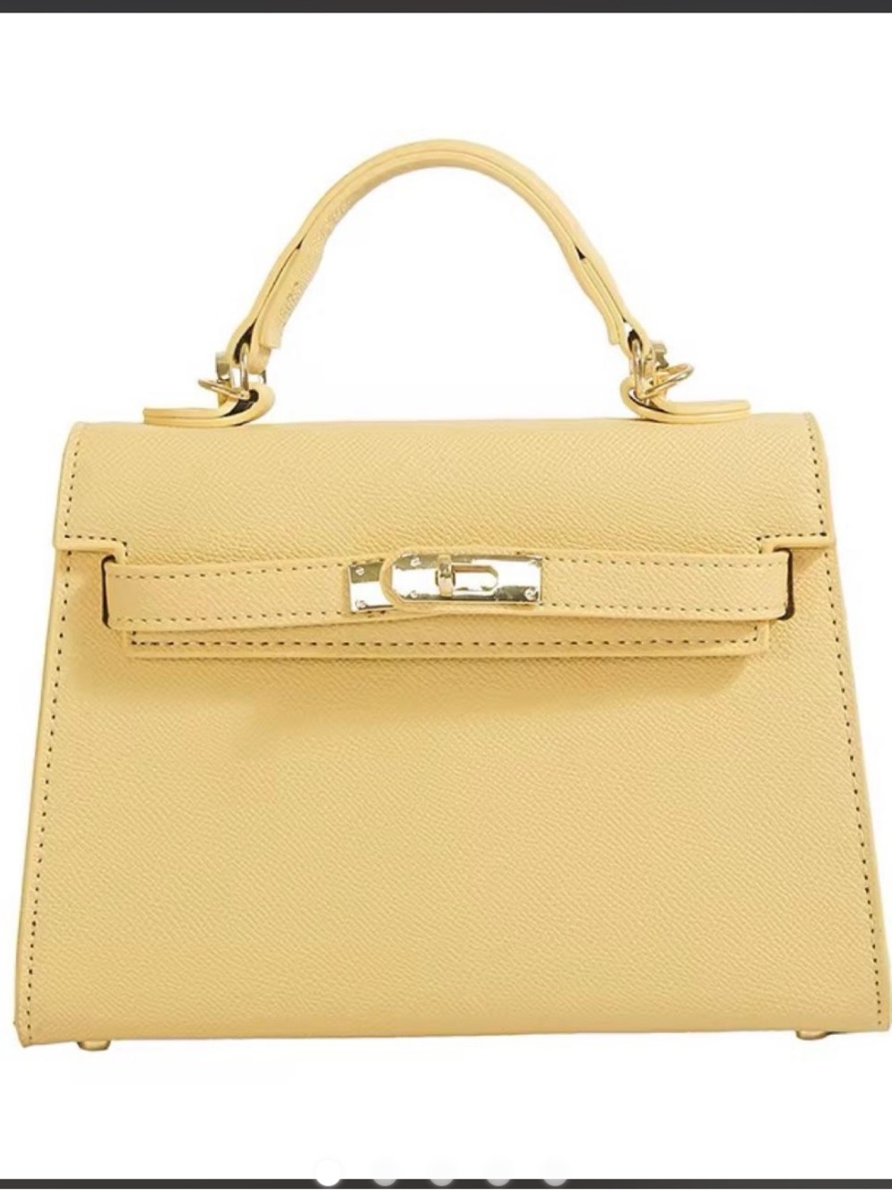 NEW Structured Top-Handle Women’s Bag in Yellow
